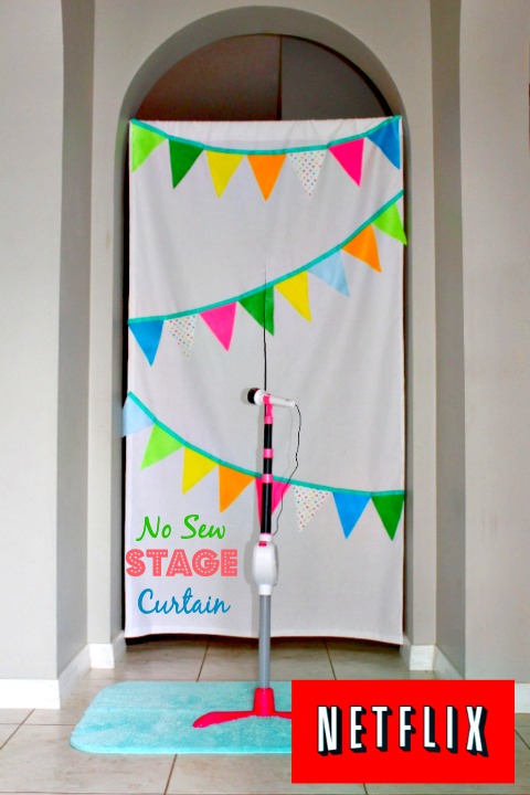 DIY No Sew Stage Curtain