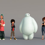 "BIG HERO 6" – The “Big Hero 6” character lineup pictures (L-R): Wasabi, Go Go Tomago, Honey Lemon, Fred, Hiro Hamada, Baymax, Aunt Cass, Tadashi Hamada, Professor Robert Callaghan and Yokai. ©2014 Disney. All Rights Reserved.